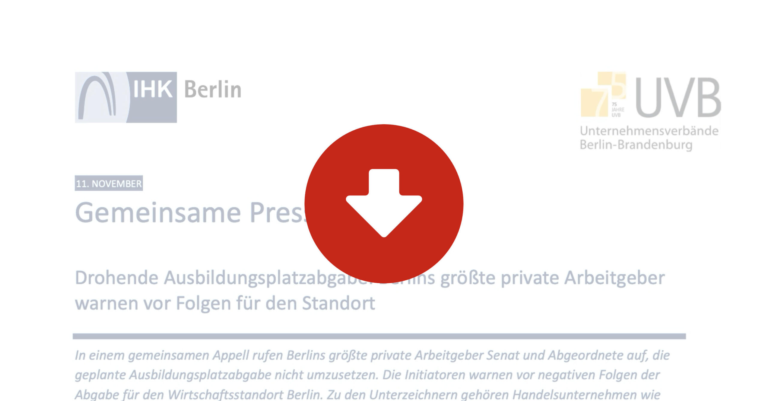 Gemeinsame Pressemitteilung